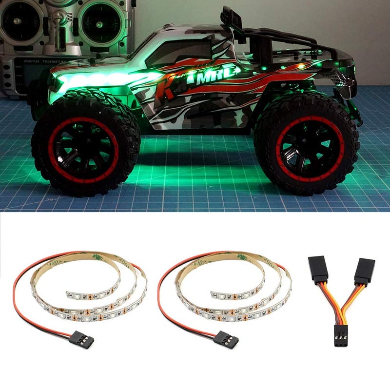 elechawk LED Light Strip for RC Fixed Wing Airplane Flying Wing Plane AR Wing Drone Model Car Truck (Green) - Image 1